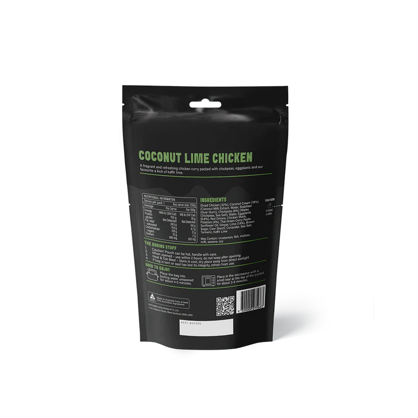 Offgrid Provisions Coconut Lime Chicken - 250g