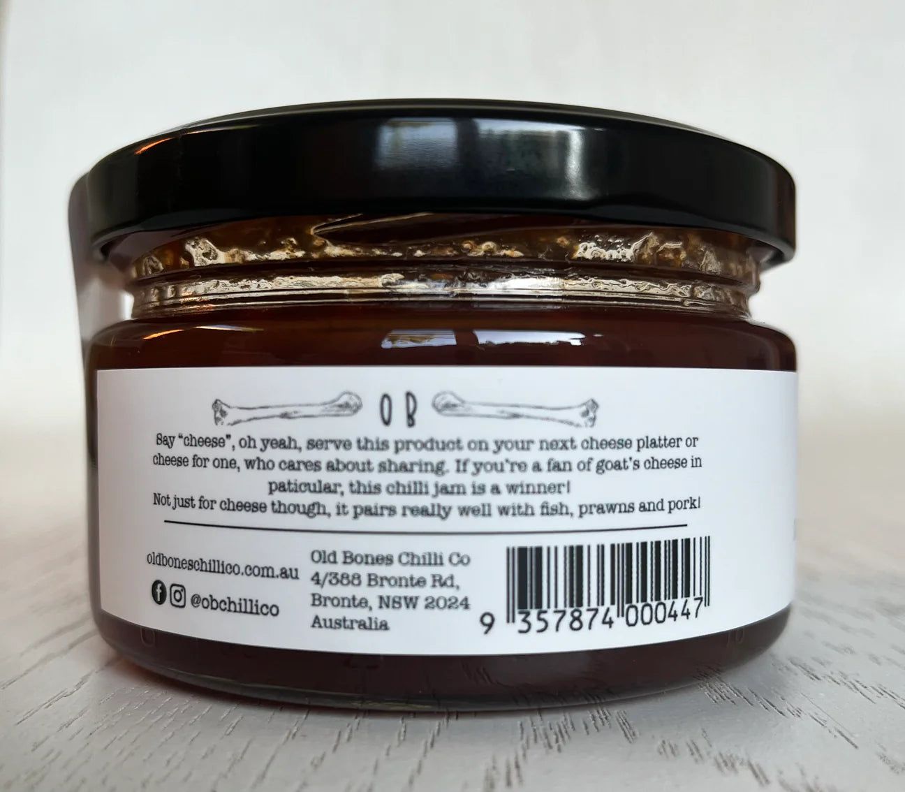 Old Bones Sweet & Smoky Chilli Jam - 200g - - Mansfield Hunting & Fishing - Products to prepare for Corona Virus