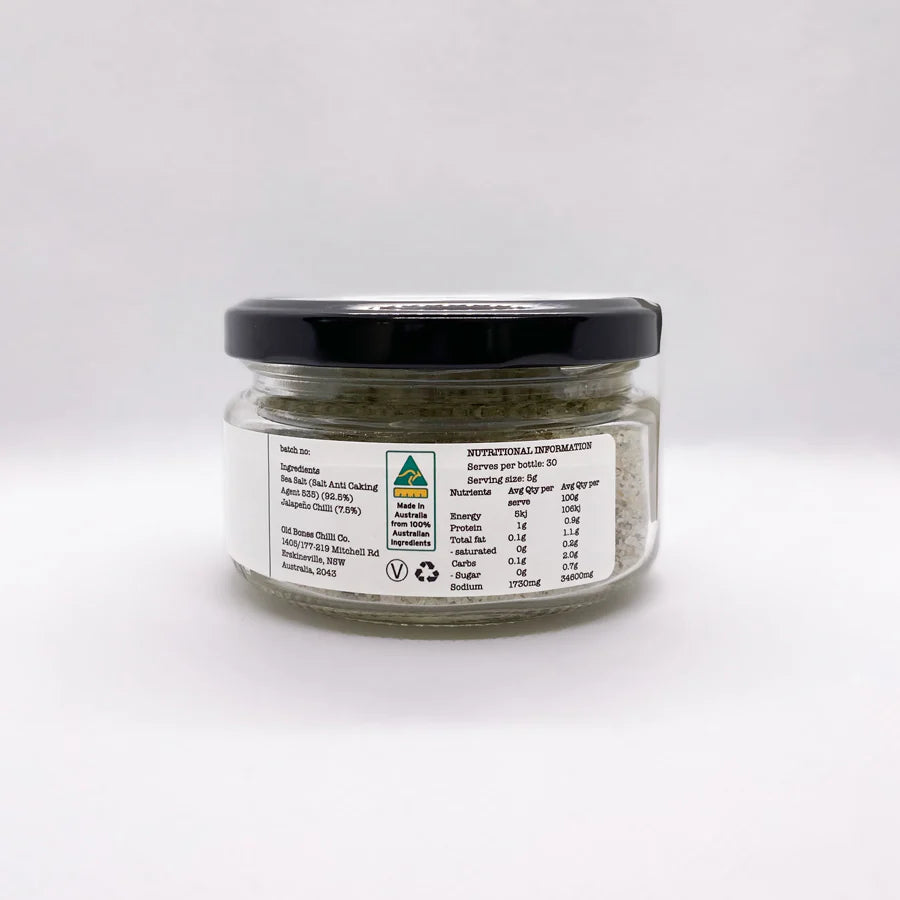 Old Bones Jalapeno Salt - 180g - - Mansfield Hunting & Fishing - Products to prepare for Corona Virus