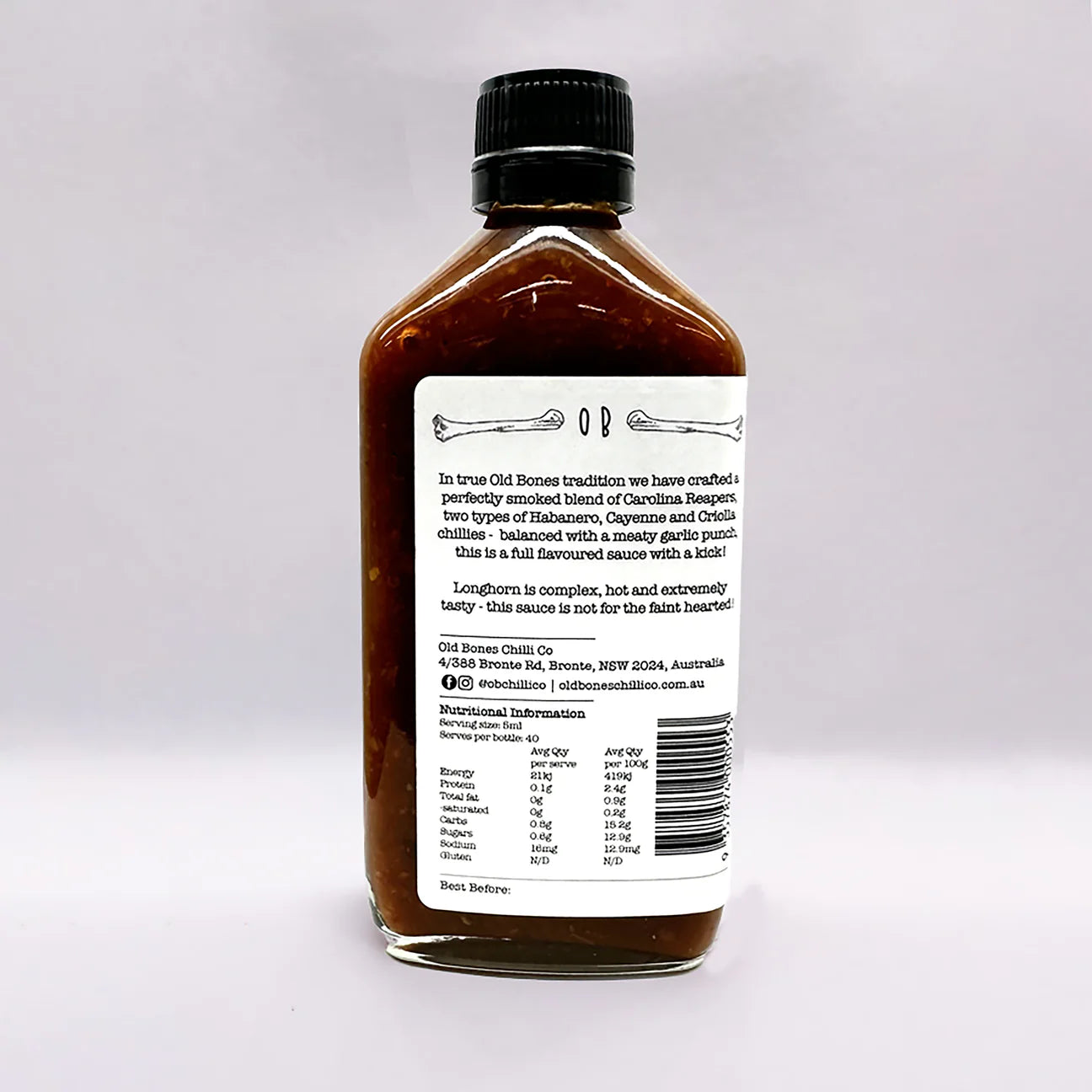 Old Bones Longhorn Sauce - 200ml - - Mansfield Hunting & Fishing - Products to prepare for Corona Virus