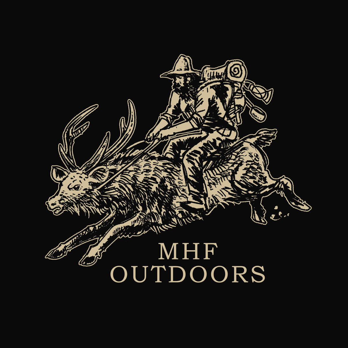MHF Mens Yee Haw Tee - Black - - Mansfield Hunting & Fishing - Products to prepare for Corona Virus