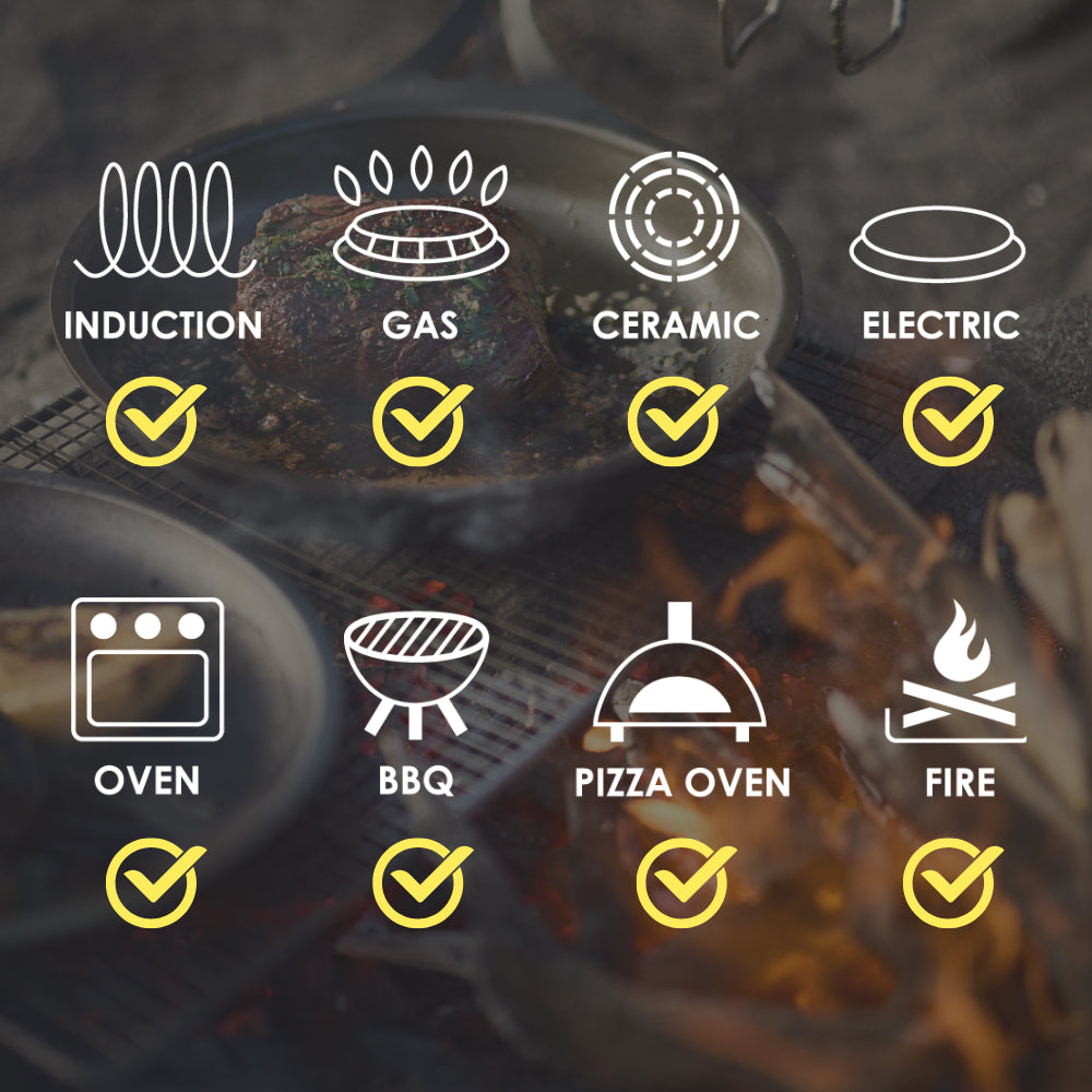 SolidTeknics- Aus-Ion 26cm Frypan - - Mansfield Hunting & Fishing - Products to prepare for Corona Virus