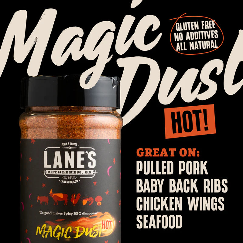 Lanes BBQ Magic Dust Hot - 124 GM - 124gm - Mansfield Hunting & Fishing - Products to prepare for Corona Virus