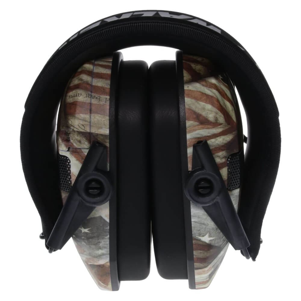 Walkers Razor Slim Electric Muffs (Patriot Series FDE American Flag) - - Mansfield Hunting & Fishing - Products to prepare for Corona Virus
