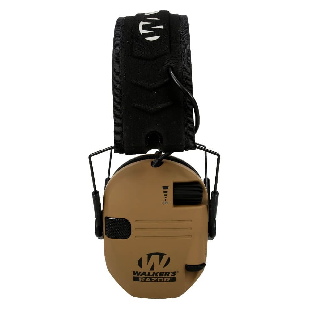 Walkers Razor Slim Electric Earmuff (Battle Brown) - - Mansfield Hunting & Fishing - Products to prepare for Corona Virus