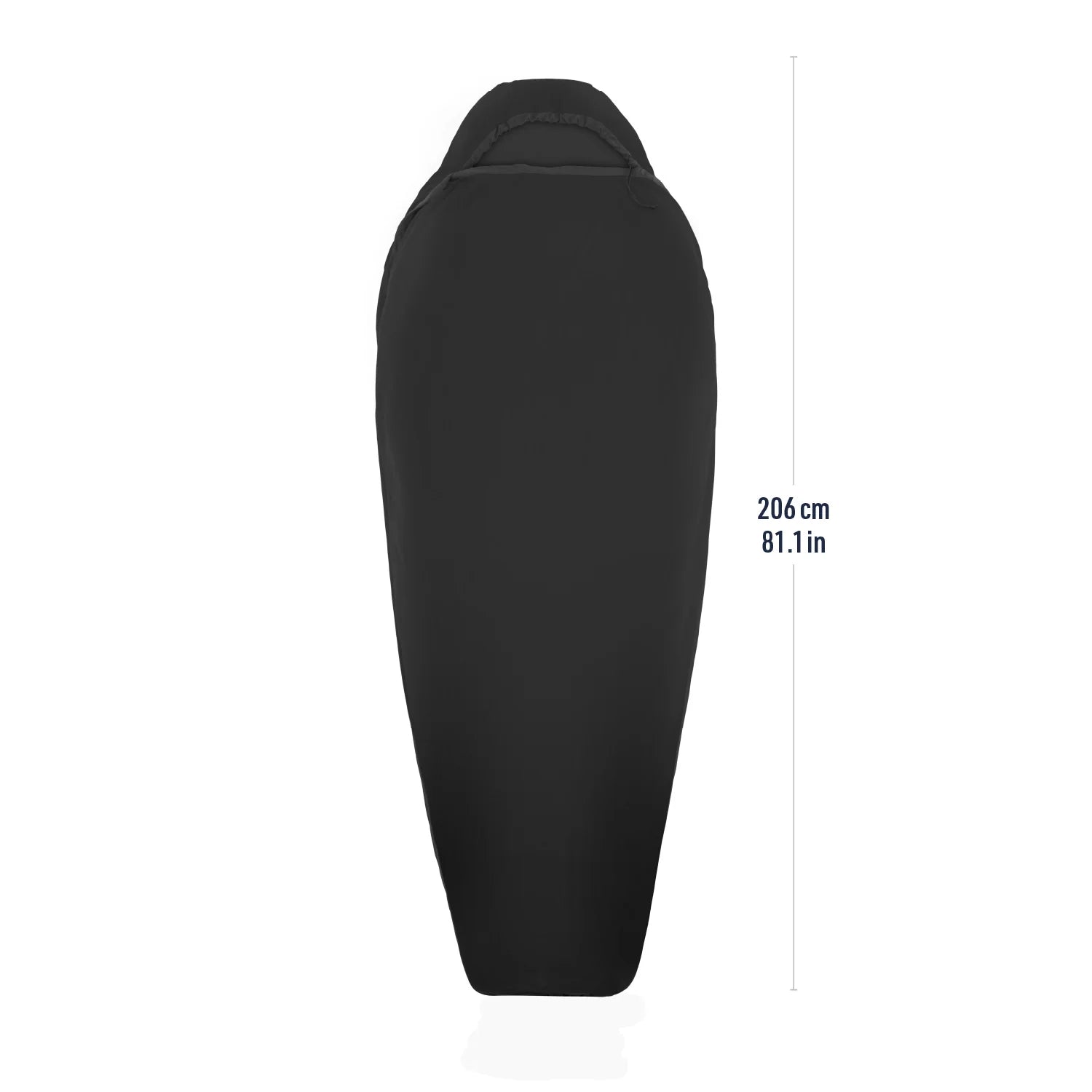 Sea To Summit Reactor Sleeping Bag Liner Mummy With Drawcord - STANDARD / BLACK - Mansfield Hunting & Fishing - Products to prepare for Corona Virus
