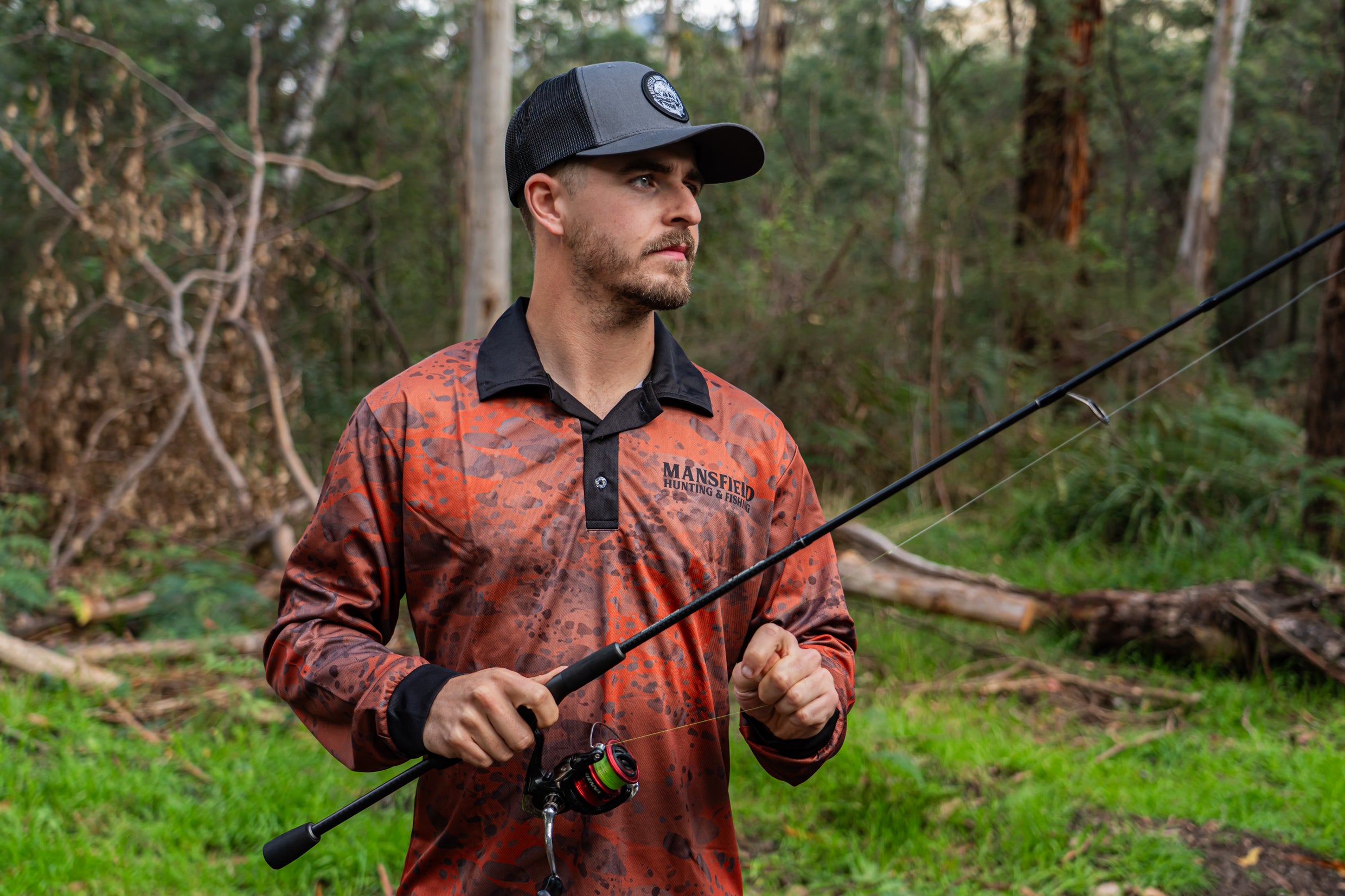 MHF Adults Cod Fishing Shirt UV 50+ - Orange