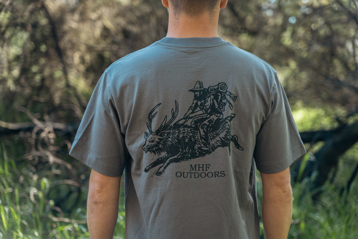 MHF Mens Yee Haw Tee - Shadow - - Mansfield Hunting & Fishing - Products to prepare for Corona Virus