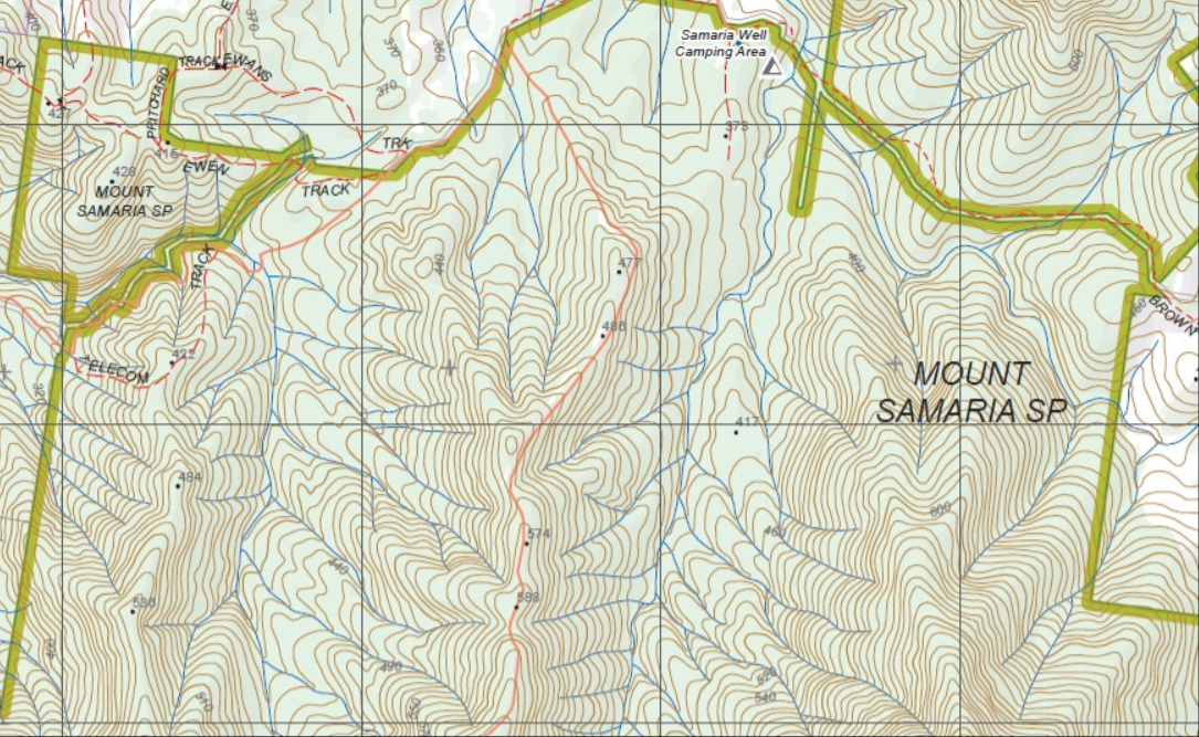 Vicmap - Samaria South 8124-3-S 1:25,000 Scale -  - Mansfield Hunting & Fishing - Products to prepare for Corona Virus