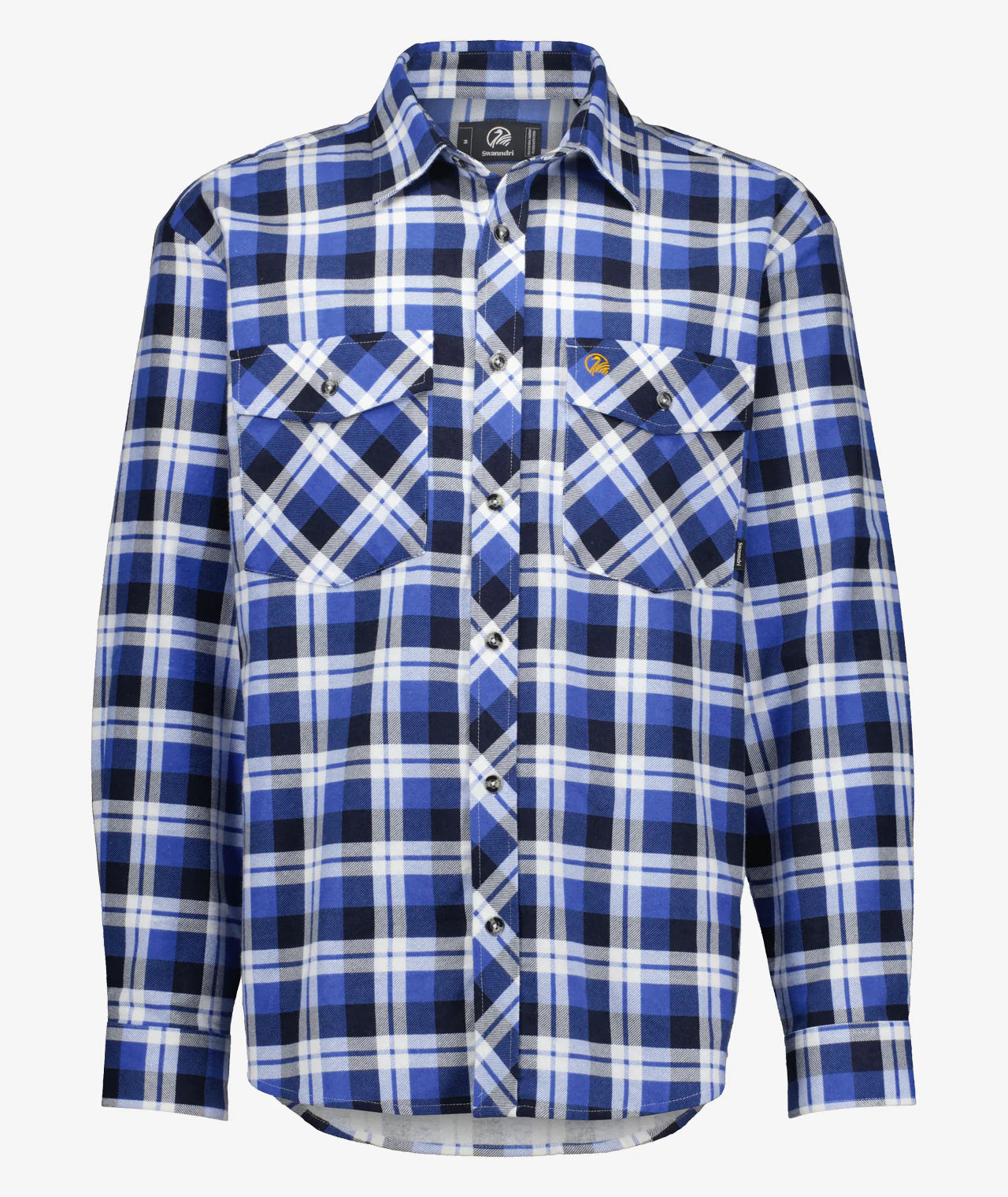 Swanndri Egmont Full Button Flannelette Shirt - Twin Pack - Deep Green/Mid Blue - - Mansfield Hunting & Fishing - Products to prepare for Corona Virus