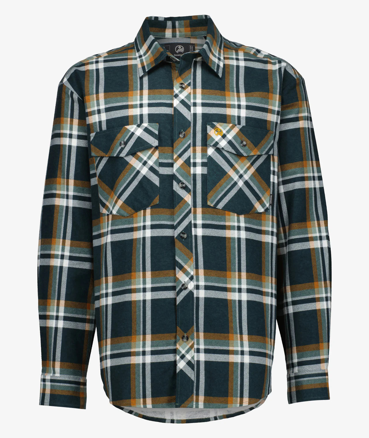 Swanndri Egmont Full Button Flannelette Shirt - Twin Pack - Deep Green/Mid Blue - - Mansfield Hunting & Fishing - Products to prepare for Corona Virus