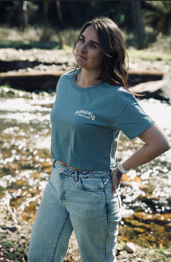MHF Womens Sign Post Crop T-Shirt - Mineral