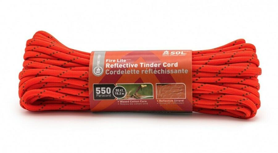SOL Fire Lite Utility Reflective Tinder Cord - 50ft - - Mansfield Hunting & Fishing - Products to prepare for Corona Virus