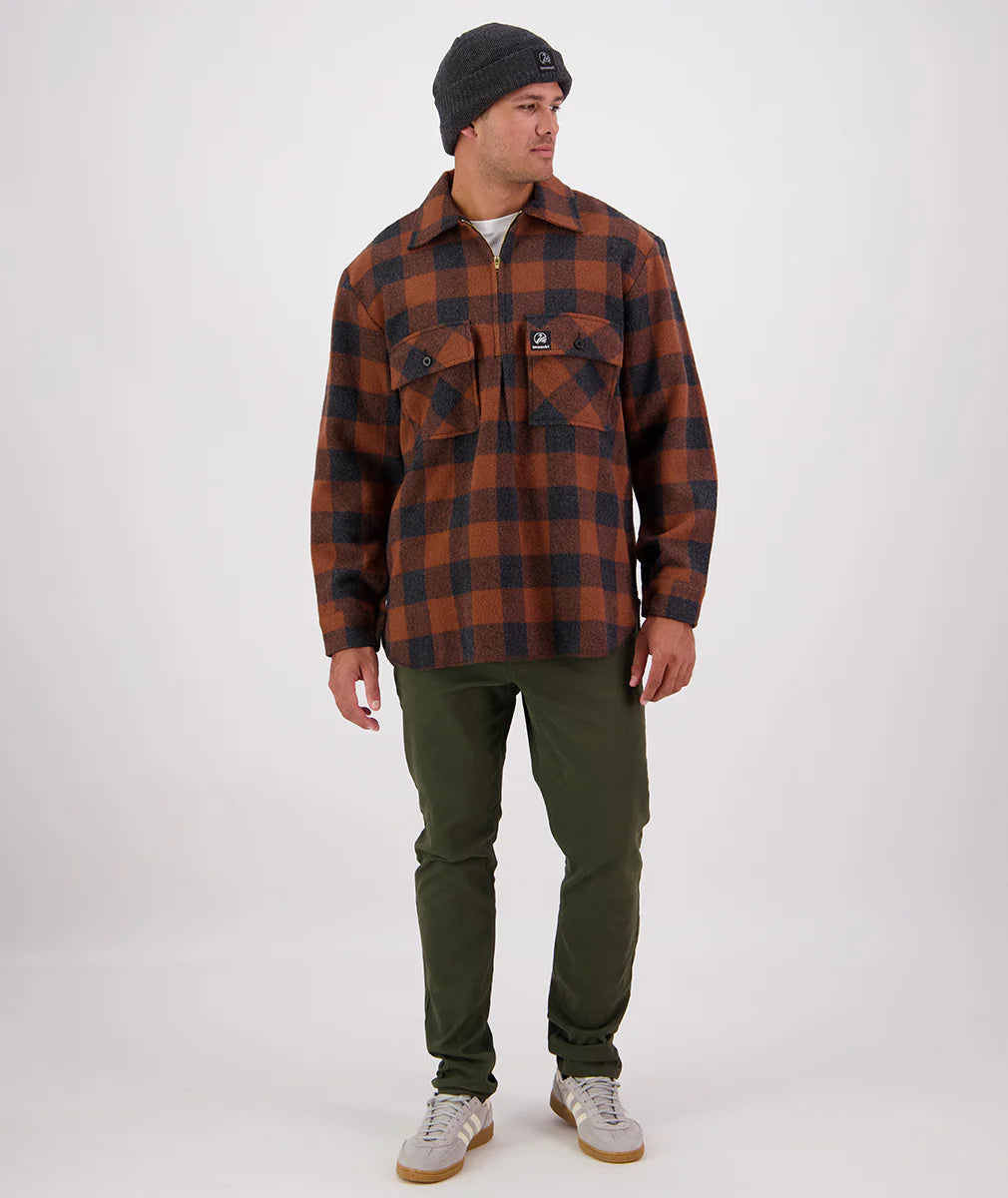 Swanndri Ranger Bush Shirt - Shadow/Rusty Check - - Mansfield Hunting & Fishing - Products to prepare for Corona Virus