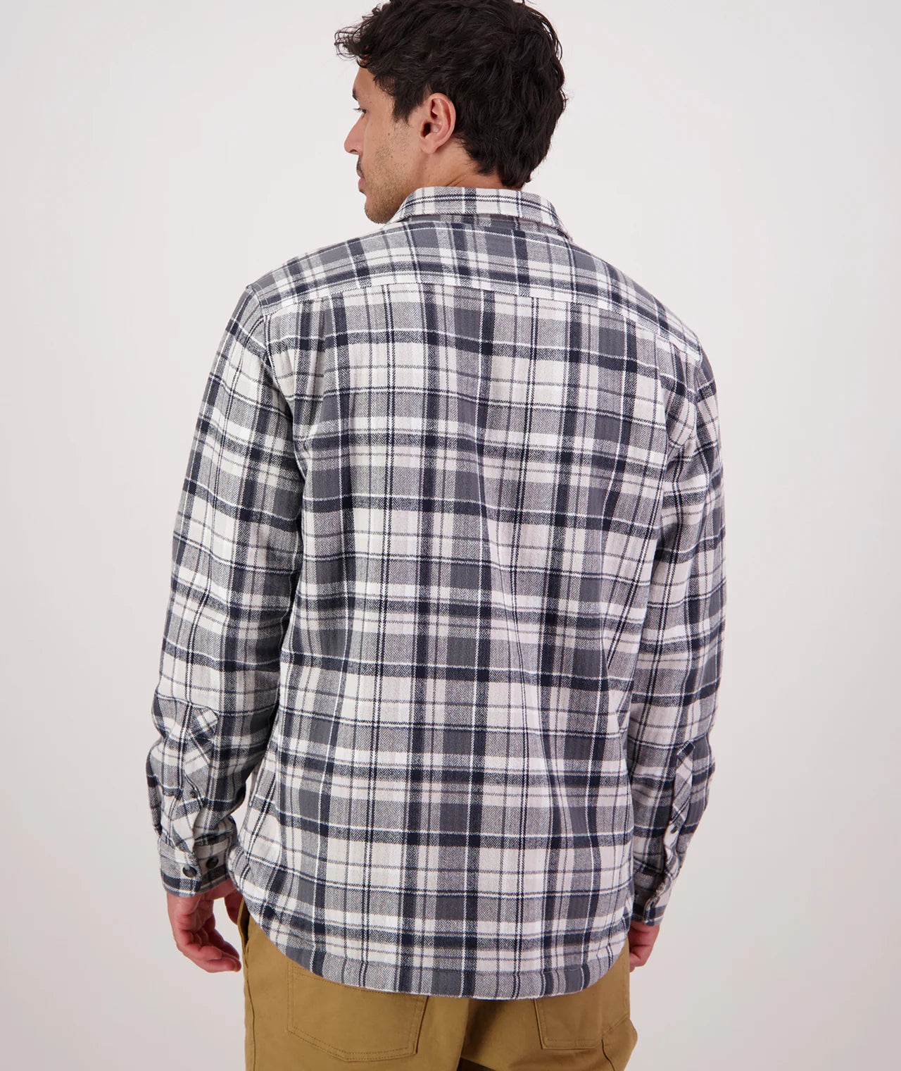 Swanndri Morven Sherpa Mens Long Sleeve Shirt - Dark Shadow/Grey - - Mansfield Hunting & Fishing - Products to prepare for Corona Virus