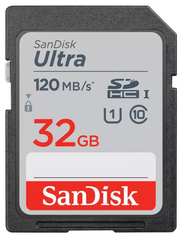 SanDisk Ultra Micro SDHC 32GB 120MB/s R UHS-I C10 A1 SD Card -  - Mansfield Hunting & Fishing - Products to prepare for Corona Virus