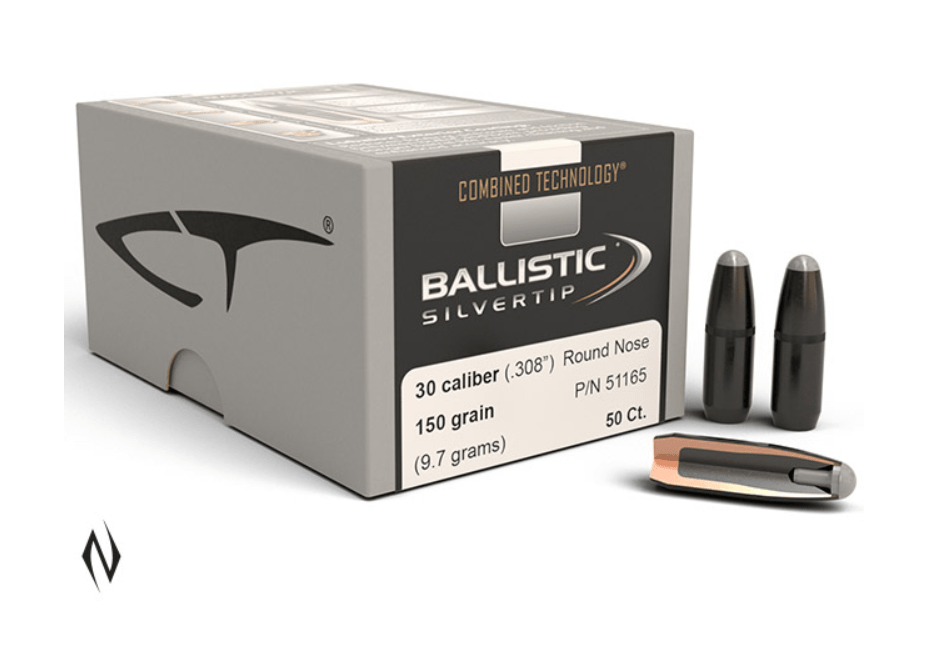 Nosler 30cal 150gr Ballistic Silvertip 50pk - - Mansfield Hunting & Fishing - Products to prepare for Corona Virus