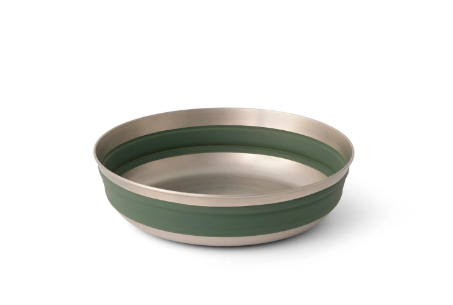 Sea to Summit Detour Stainless Steel Collapsible Bowl - Large - GREEN - Mansfield Hunting & Fishing - Products to prepare for Corona Virus