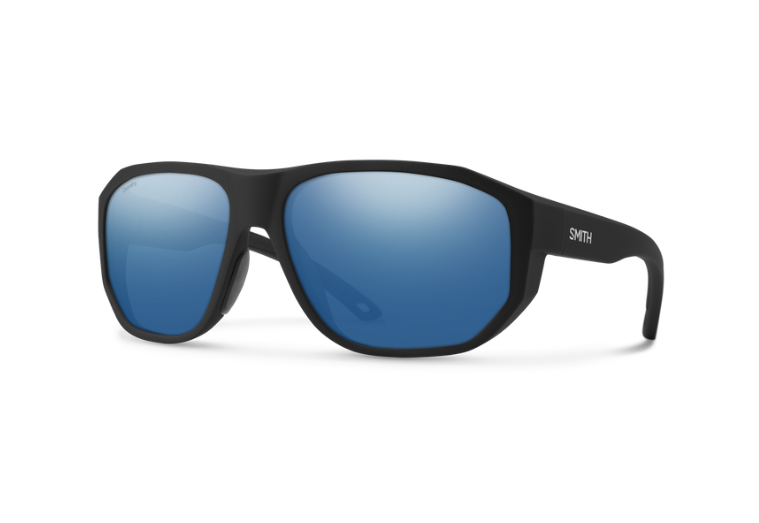 Smith Optics Outrigger Sunglasses - Matte Black Frame Polarized Blue Mirror Lense - - Mansfield Hunting & Fishing - Products to prepare for Corona Virus