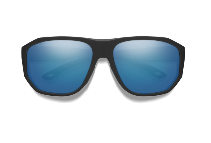 Smith Optics Outrigger Sunglasses - Matte Black Frame Polarized Blue Mirror Lense - - Mansfield Hunting & Fishing - Products to prepare for Corona Virus