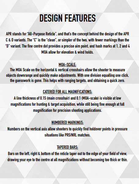 Element Helix 4-16x44 APR-1C FFP MOA Optic Scope - - Mansfield Hunting & Fishing - Products to prepare for Corona Virus