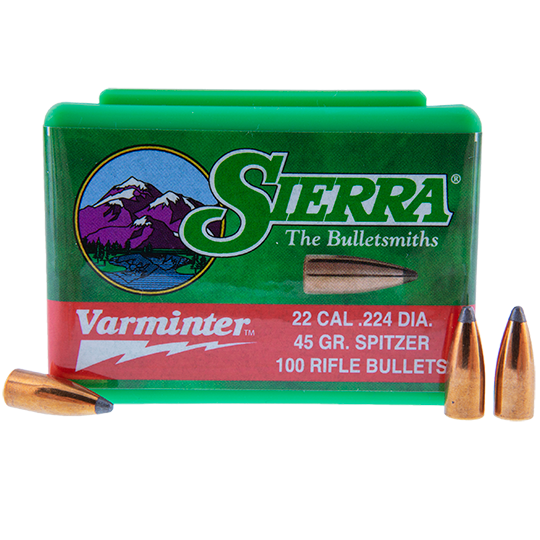 Sierra 22 Cal 45gr Projectiles - - Mansfield Hunting & Fishing - Products to prepare for Corona Virus