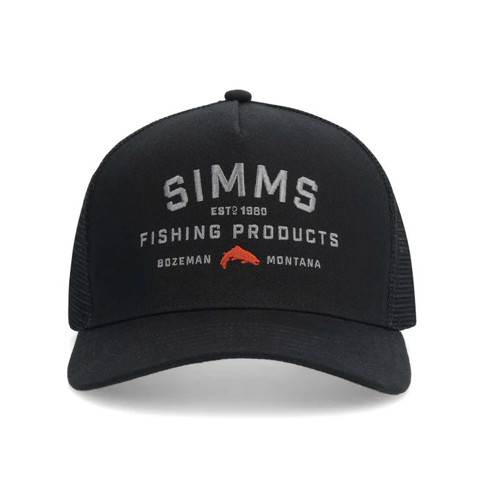 Simms Double Haul Trucker Cap - BLACK - Mansfield Hunting & Fishing - Products to prepare for Corona Virus