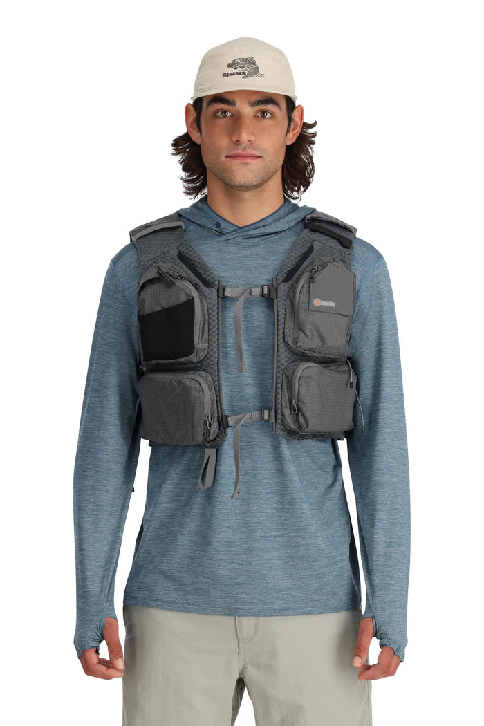 Simms Flyweight Vest - Smoke - - Mansfield Hunting & Fishing - Products to prepare for Corona Virus