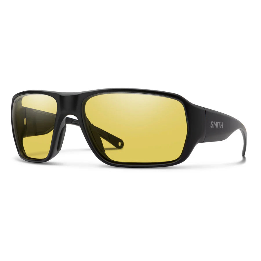 Smith Optics Castaway - Matte Black ChromaPop Glass Polarized Low Light Yellow - - Mansfield Hunting & Fishing - Products to prepare for Corona Virus