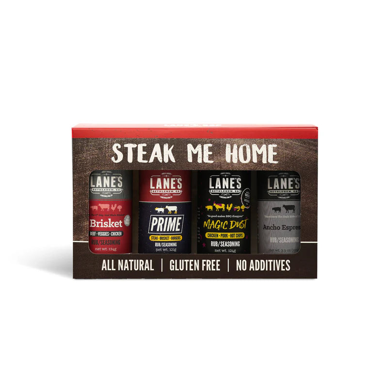 Lanes Small 4 Rub Gift Pack - Steak Themed - - Mansfield Hunting & Fishing - Products to prepare for Corona Virus