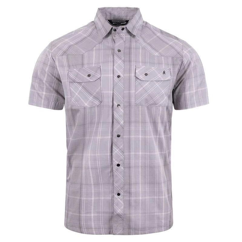 Stone Glacier Breaks Snap Shirt Short Sleeve - Stone Grey / SMALL - Mansfield Hunting & Fishing - Products to prepare for Corona Virus