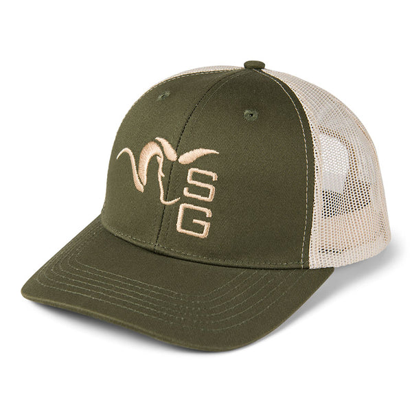 Stone Glacier SG Centered Ram Trucker - MILITARY GREEN TAN - Mansfield Hunting & Fishing - Products to prepare for Corona Virus