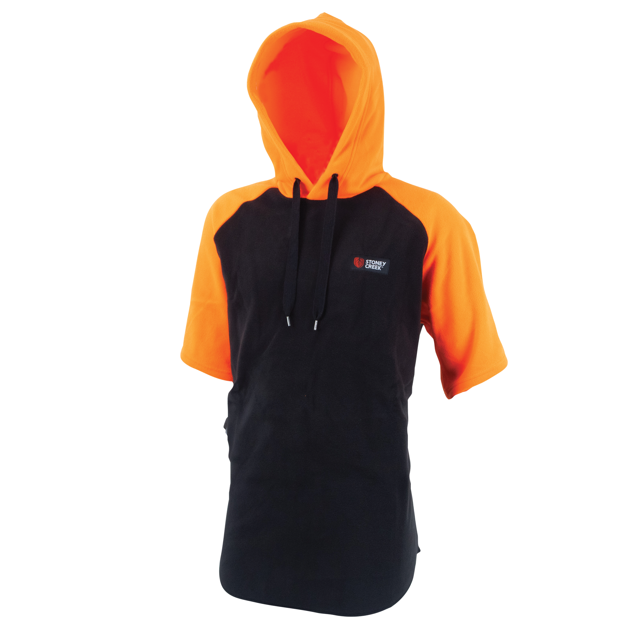 Stoney Creek Kids Hooded Bush Tee - Black/Orange - 4 / BLACK/ORANGE - Mansfield Hunting & Fishing - Products to prepare for Corona Virus