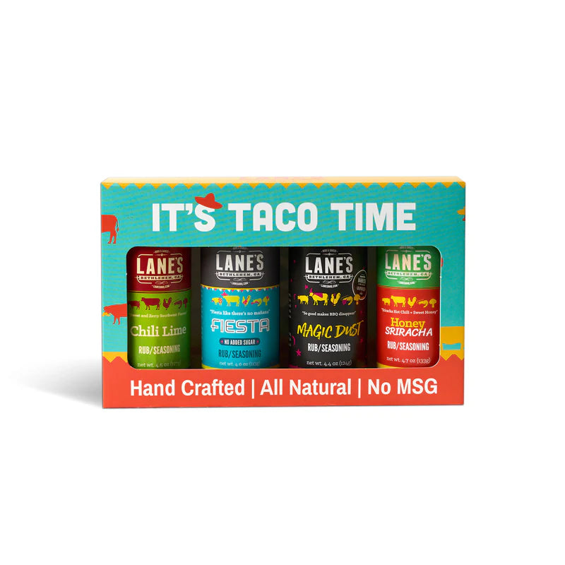 Lanes Small 4 Rub Gift Pack - Taco Themed - - Mansfield Hunting & Fishing - Products to prepare for Corona Virus