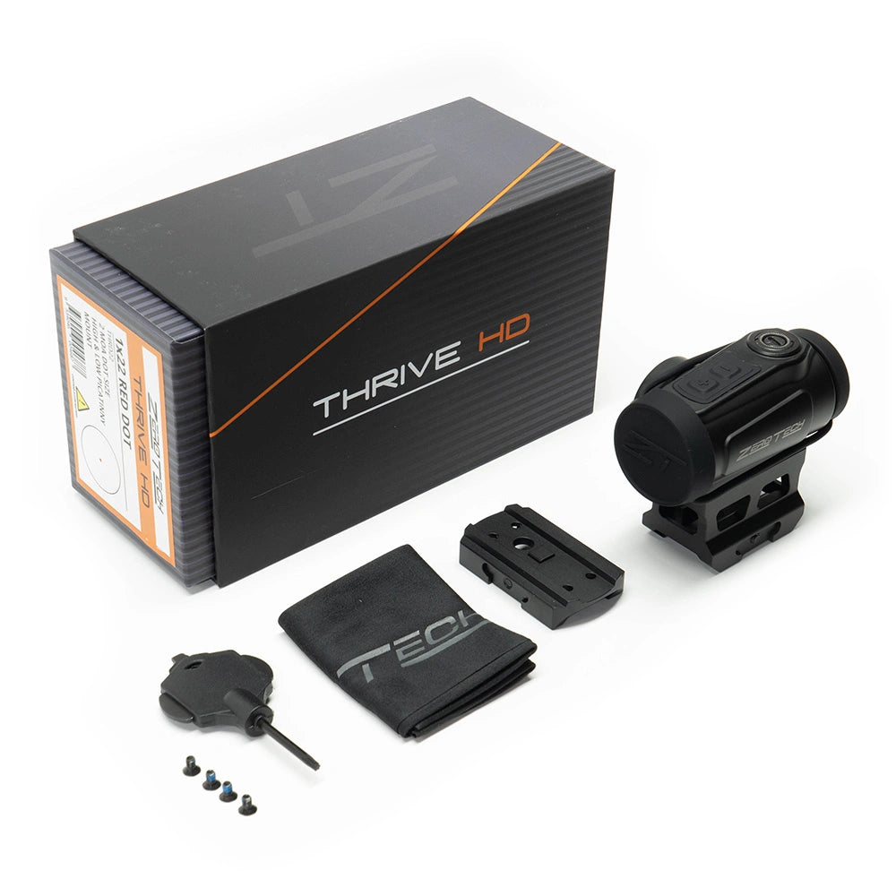 Zerotech Thrive HD Red Dot 2 MOA High & Low Mount Red Dot - - Mansfield Hunting & Fishing - Products to prepare for Corona Virus