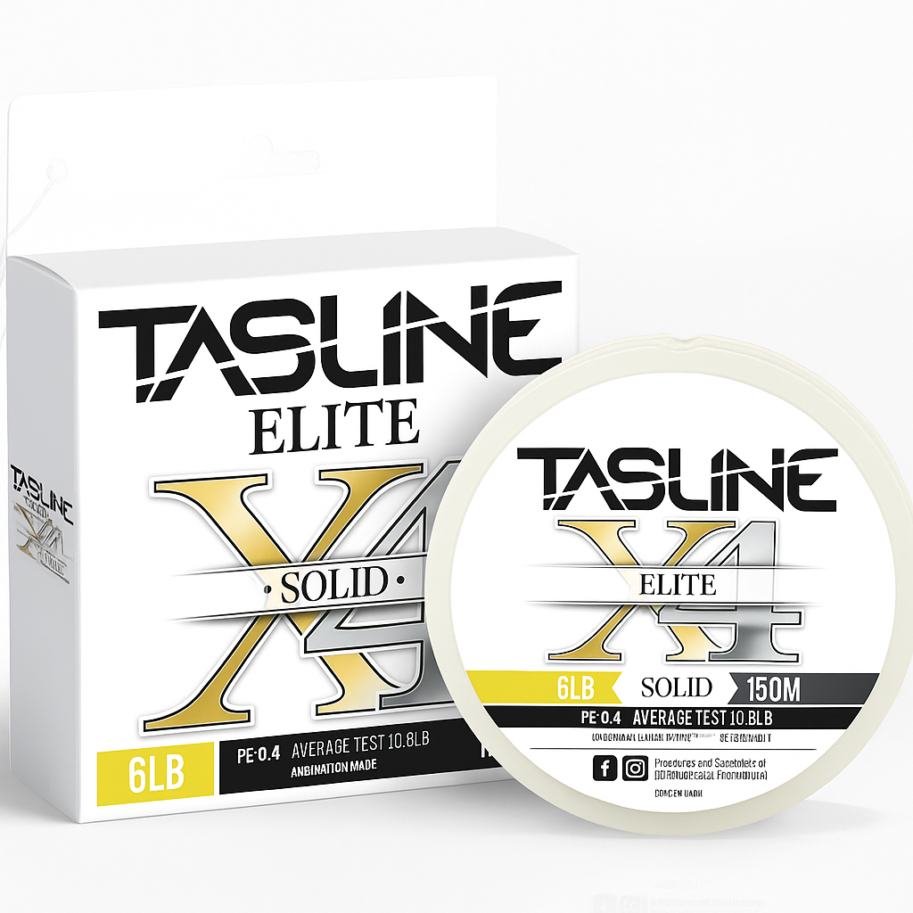 Tasline Elite X4 Solid 150M Spool - 6LB / WHITE - Mansfield Hunting & Fishing - Products to prepare for Corona Virus