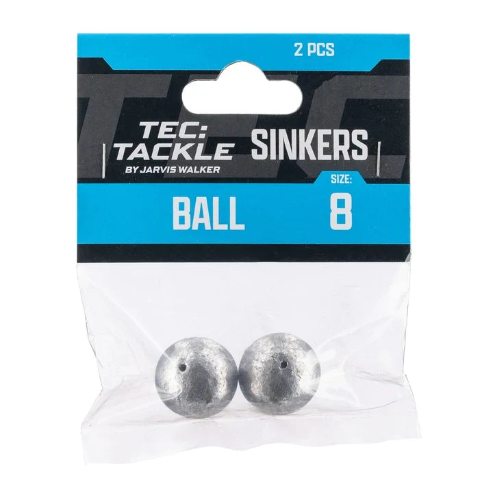 Tec:Tackle Ball Sinker Size 8 Qty 2 - - Mansfield Hunting & Fishing - Products to prepare for Corona Virus