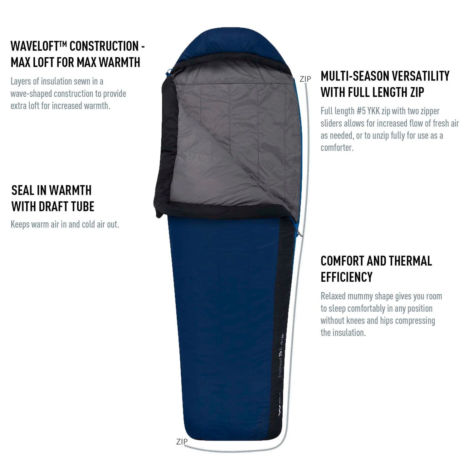 Sea To Summit Trailhead THII Sleeping Bag -1C/30F - - Mansfield Hunting & Fishing - Products to prepare for Corona Virus