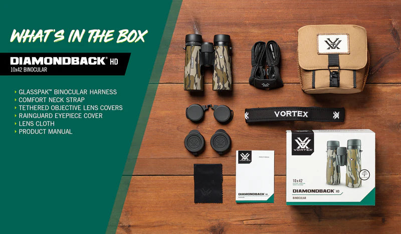 Vortex Diamondback HD 10x42 Mossy Oak Bottomland Camo Binoculars - - Mansfield Hunting & Fishing - Products to prepare for Corona Virus