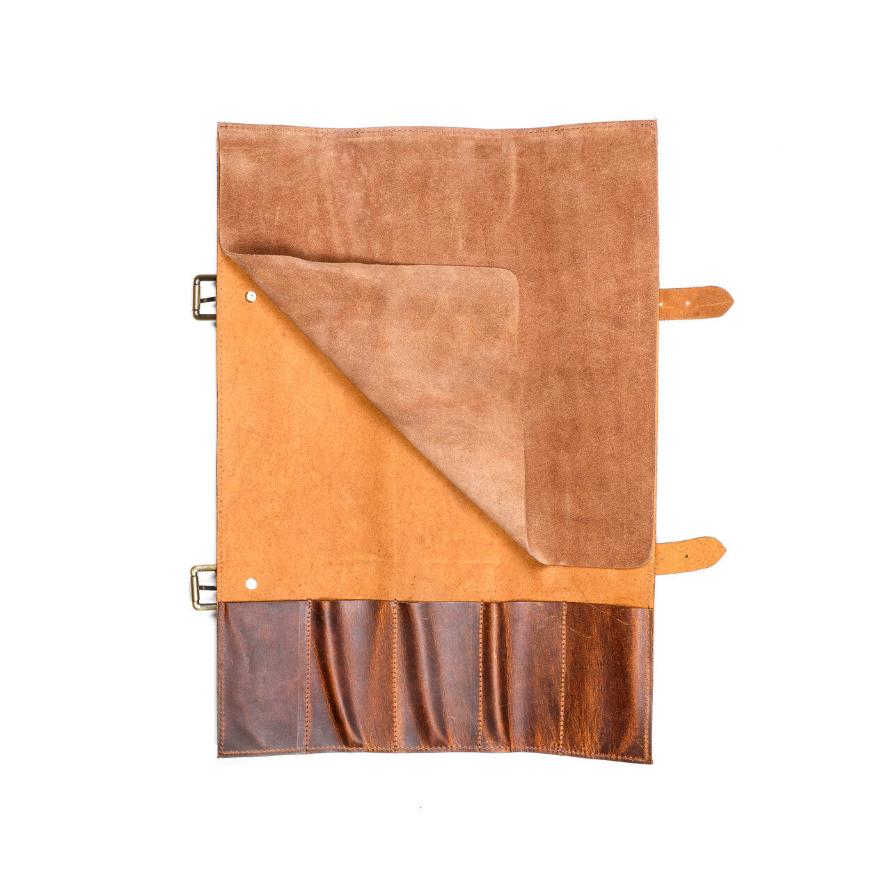 Victory knives TI65L 5 Pocket Leather Knife Wrap - - Mansfield Hunting & Fishing - Products to prepare for Corona Virus