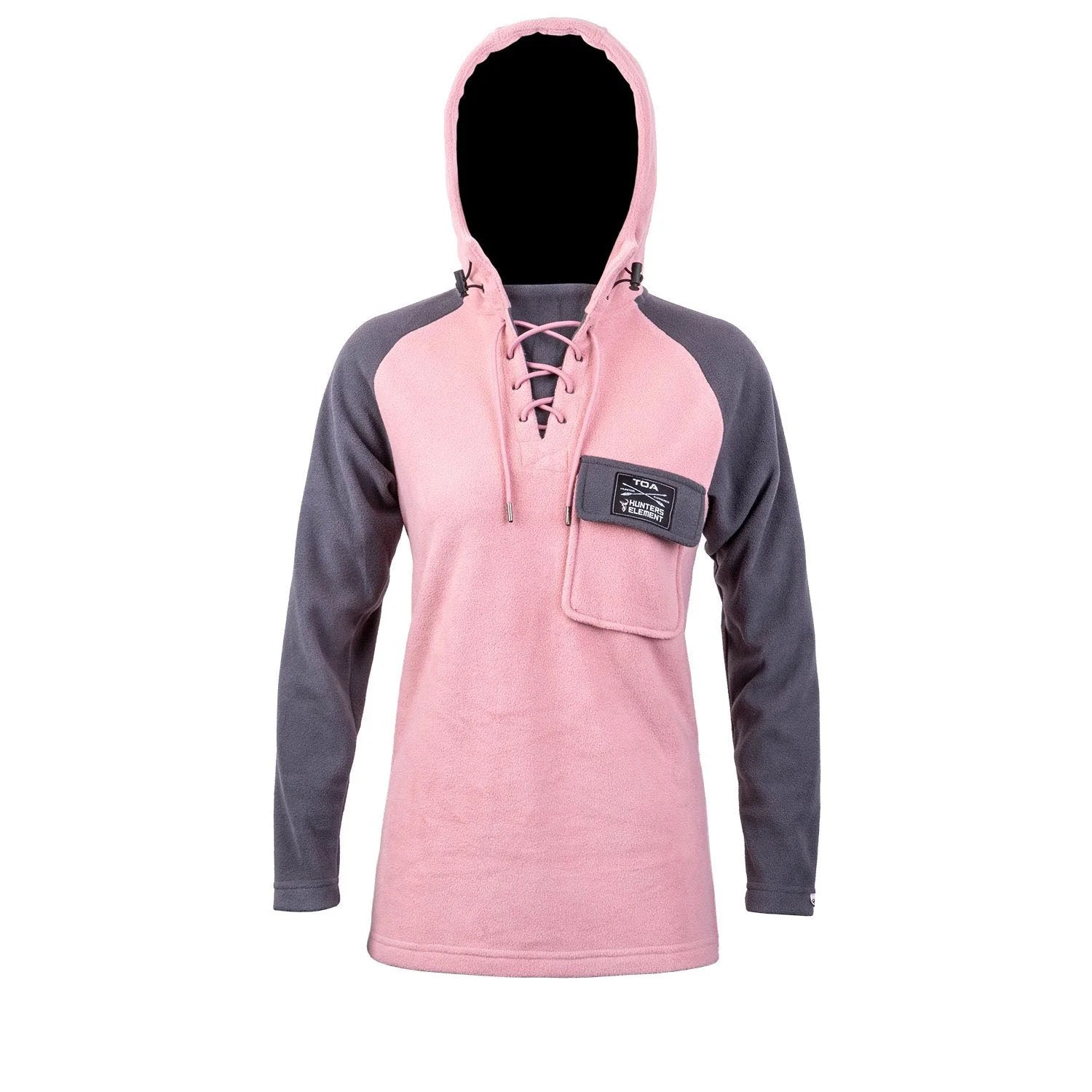 Hunters Element Womens Whakarapu LS Hood - Rose/Black - 6 / ROSE/BLACK - Mansfield Hunting & Fishing - Products to prepare for Corona Virus