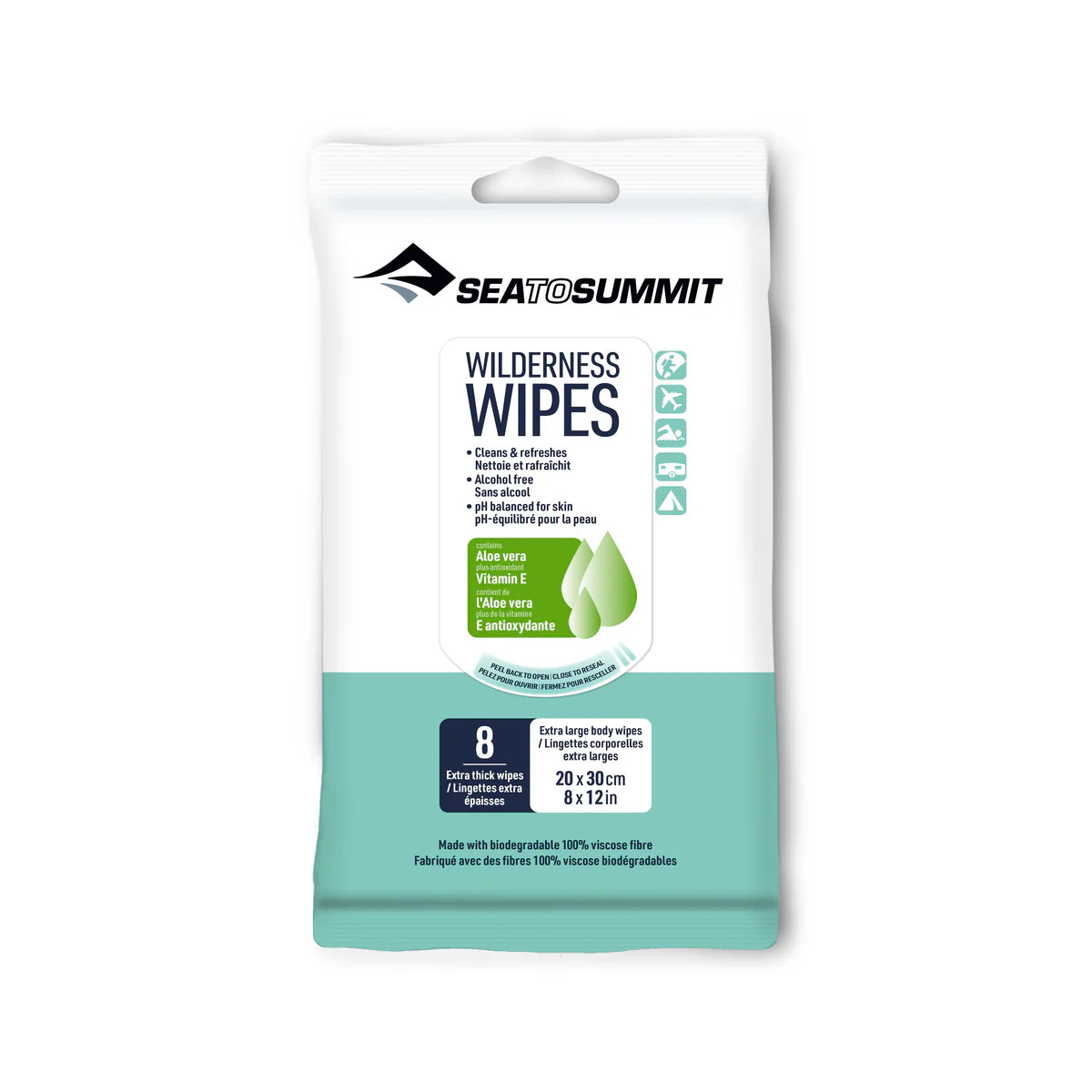 Sea To Summit Wilderness Wipes - XL - XL - Mansfield Hunting & Fishing - Products to prepare for Corona Virus
