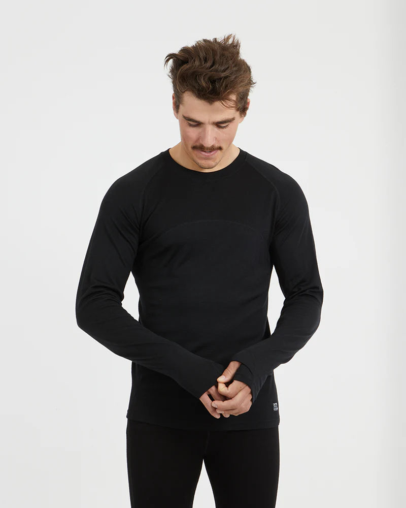 XTM Mens Active 200 Long Sleeve Crew Top 200GSM - Midweight