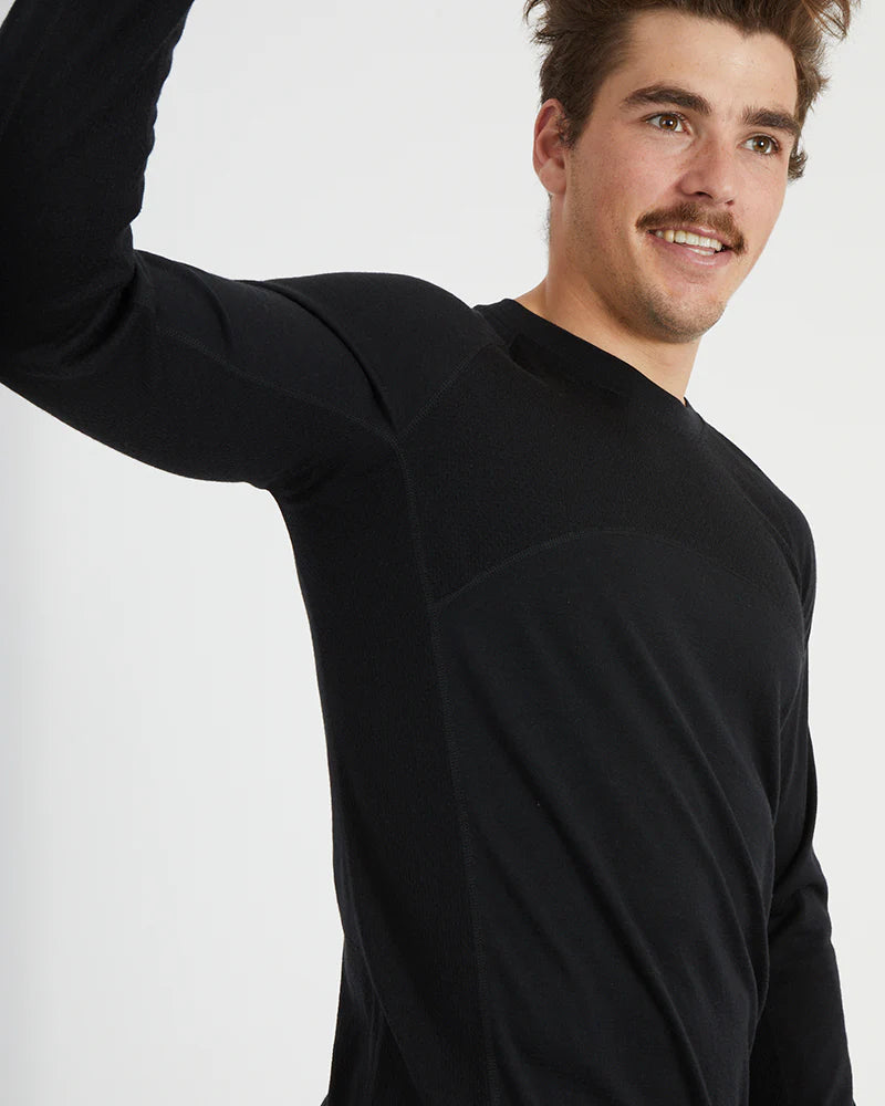XTM Mens Active 200 Long Sleeve Crew Top 200GSM - Midweight