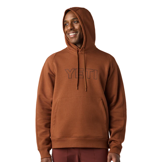 Yeti Logo Fleece Hoodie - Rust - - Mansfield Hunting & Fishing - Products to prepare for Corona Virus