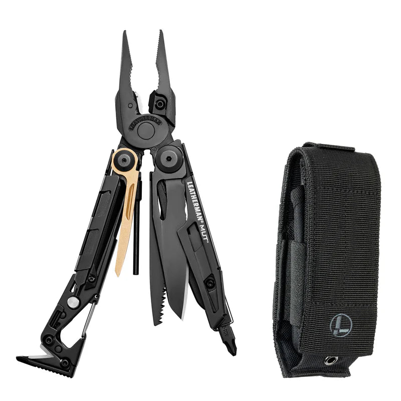 Leatherman MUT HD Black Multi Tool w/ Molle Black Sheath - - Mansfield Hunting & Fishing - Products to prepare for Corona Virus