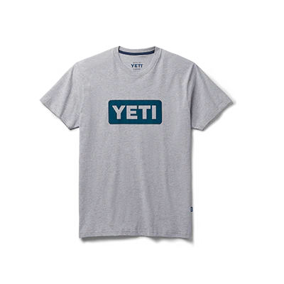 Yeti INTL Premium Logo Badge Tee - S / GREY - Mansfield Hunting & Fishing - Products to prepare for Corona Virus