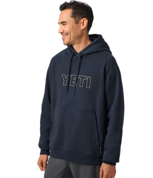 Yeti Logo Fleece Hoodie - Navy - - Mansfield Hunting & Fishing - Products to prepare for Corona Virus