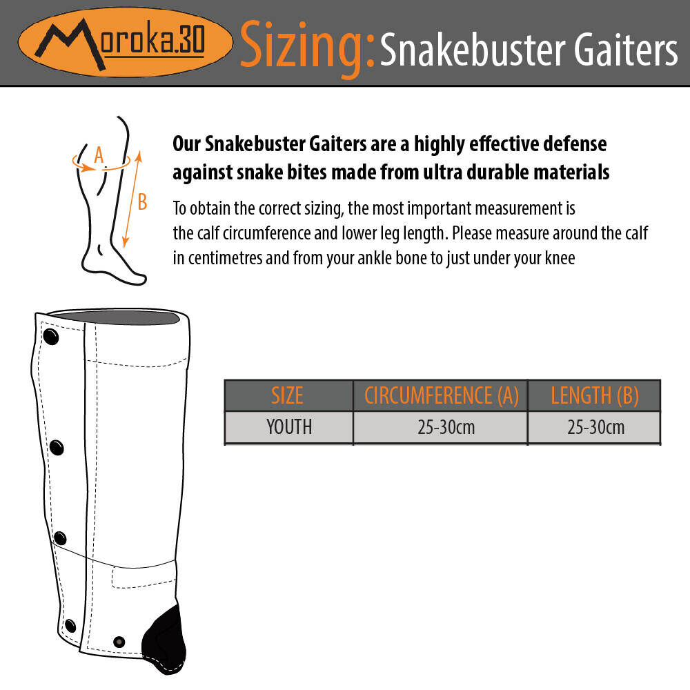 Moroka 30 Youth SnakeBuster Gaiters - Olive