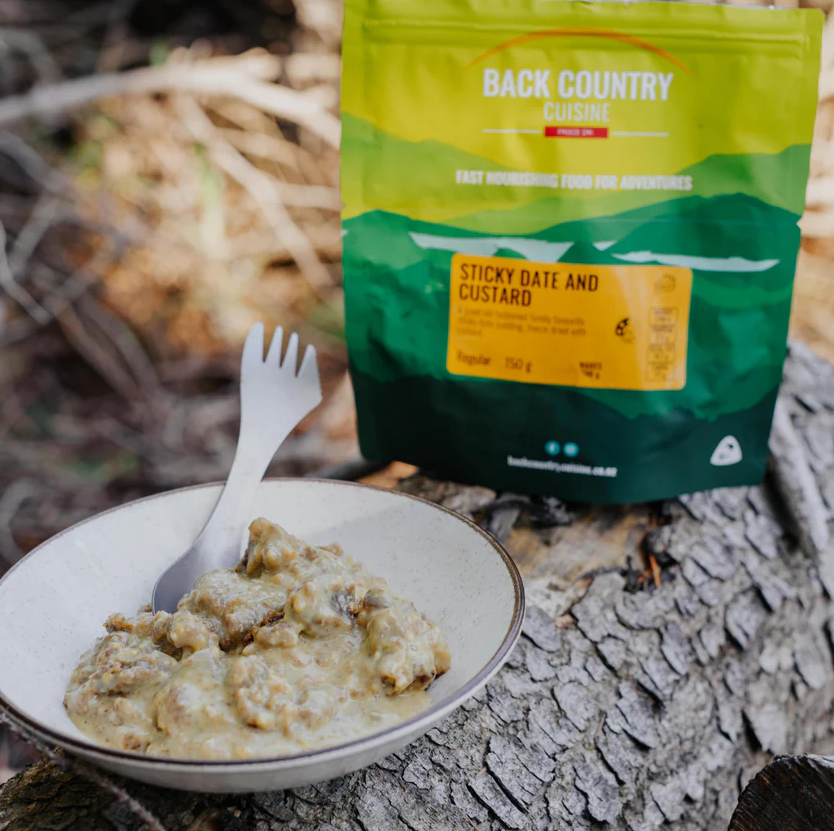 Back Country Cuisine - Sticky Date and Custard - - Mansfield Hunting & Fishing - Products to prepare for Corona Virus